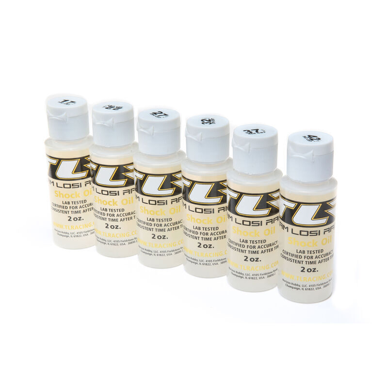 TLR Silicone Shock Oil 2oz 6pk, 17.5, 22.5, 27.5, 32.5, 37.5, 42