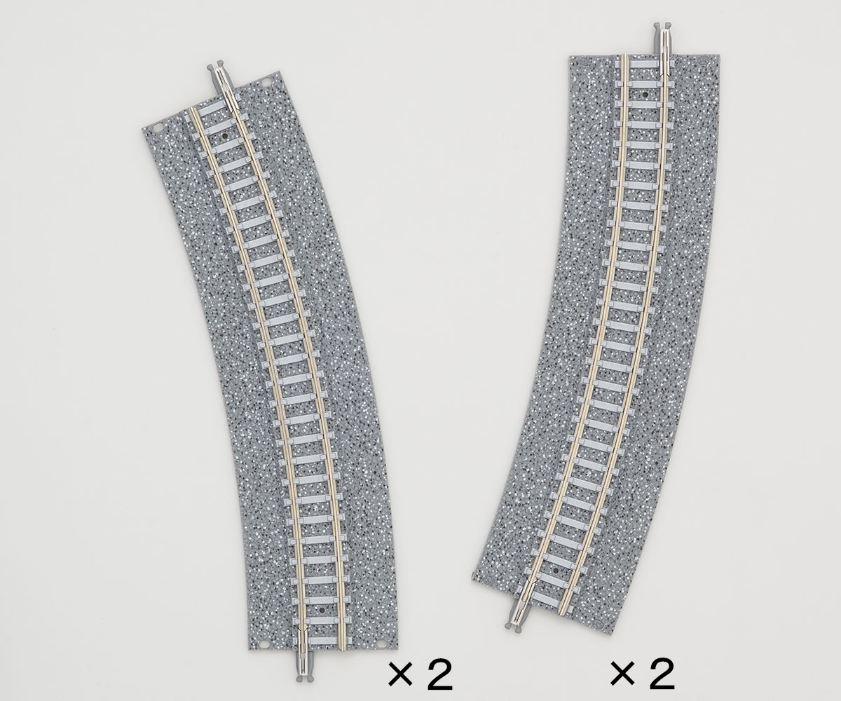 Tomix N Easement Wide PC Curve Track 13-15/16" Radius, 22.5°